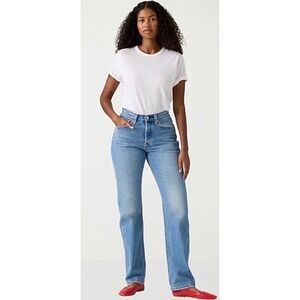 Levis 501 Curve Womens High Rise Straight Leg Jeans Blue Denim Size 32x30